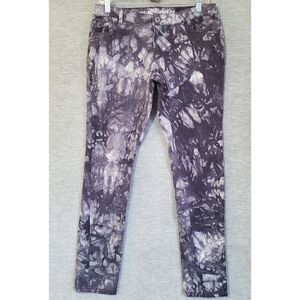Mossimo Supply Co Jeans Womens 11 Fit 6  Gray Skinny Straight Tie Dye Denim